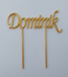 Zápich zlatý - DOMINIK - 19 cm