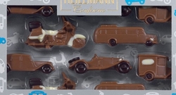 Čokoládová dekorace - Auta + motorky (10 ks) 