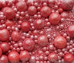 Cukrové kuličky - Červené MIX / 3 velikosti 