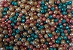 Cukrová dekorace - Kuličky BAREVNÉ (perleťové) 