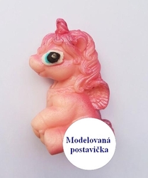 Modelovaná postavička - Jednorožec / růžový