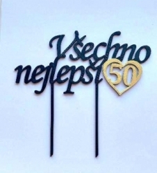 Zápich VŠECHNO NEJLEPŠÍ  s číslicí 50