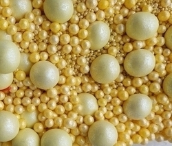 Cukrové kuličky - Žluté MIX / 3 velikosti